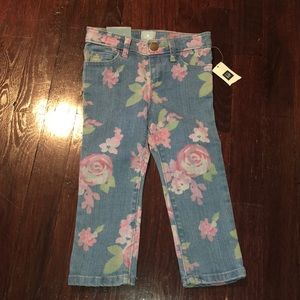 Baby gap floral denim jeans - 18-24 months - girls